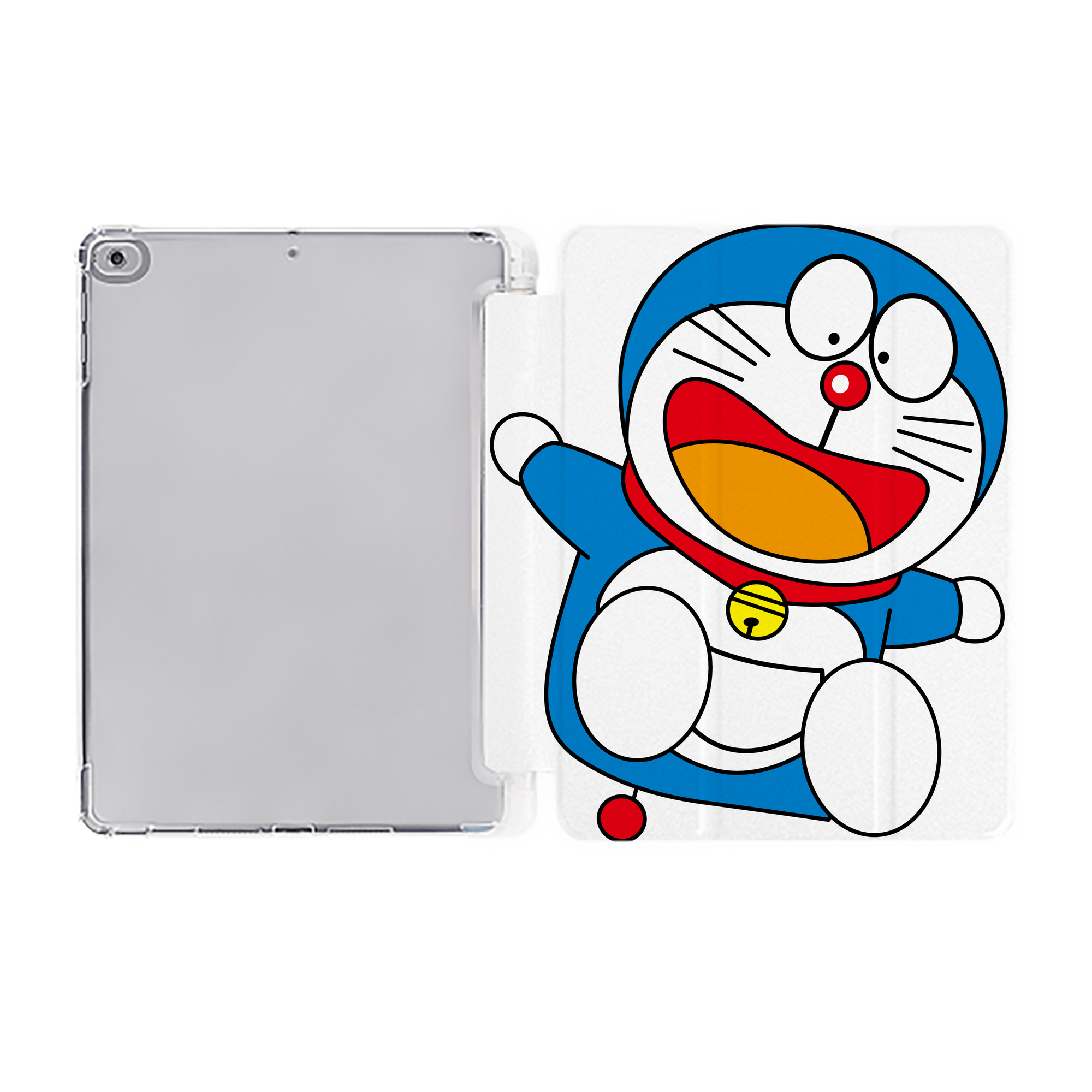 （画像用） ドラえもん Doraemon IPad ケース ペン収納付き 三つ折りスタンド PUレザー×シリコン 対応機種9.5/10.5/10.9インチ